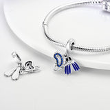 925 Sterling Silver Snorkeling Under the Sea Charm for Bracelets Jewelry Women Pendant