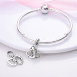 925 Sterling Silver Forever Love Charm for Bracelets Fine Jewelry Women Pendant Necklace