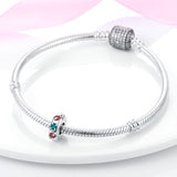 925 Sterling Silver Ladybug Spacer Charm for Bracelets Fine Jewlery Women