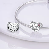 925 Sterling Silver Te Quiero Mucho Charm for Bracelets Fine Jewelry Women Pendant