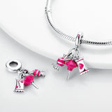 925 Sterling Silver Candy Dangle Charm for Bracelets Fine Jewelry Pendant
