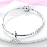 925 Sterling Silver Charm Follow Your Heart for Bracelets Fine Jewelry Women Pendant
