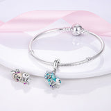 925 Sterling Silver Chameleon Charm for Bracelets Fine Jewelry Women Pendant Necklace