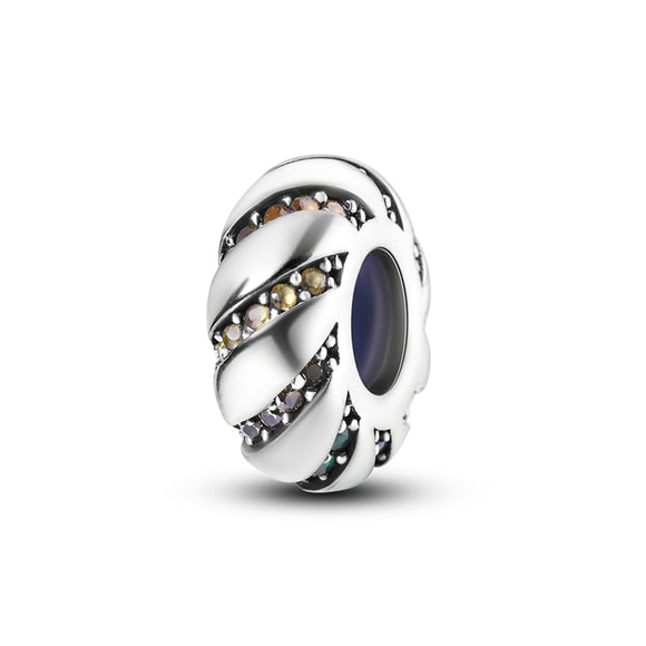 925 Sterling Silver Sparkle Charm for Bracelets Fine Jewelry Women