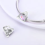 925 Sterling Sliver Butterfly Backpack Charm for Bracelets Fine Jewelry Women Pendant Necklace