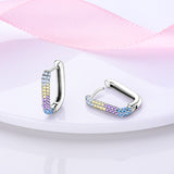 925 Sterling Silver U-Shape Hoop Earrings for Women Fine Jewelry