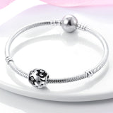 925 Sterling Silver Black Kitty Cats Charm for Bracelets Fine Jewelry Women Pendant
