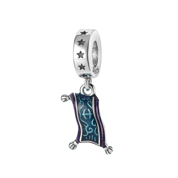 925 Sterling Silver Magic Carpet Dangle Charm for Bracelets Fine Jewelry Women Pendant Necklace