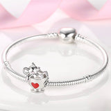 925 Sterling Silver Little Elephant Charm for Bracelets Fine Jewelry Women