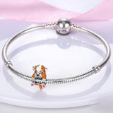925 Sterling Silver Bulldog Charm for Bracelets Fine Jewelry Women