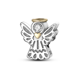 925 Sterling Silver Little Angel Charm for Bracelets Fine Jewelry Women