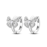 925 Sterling Silver Butterfly Hoop Earrings for Women Fine Jewelry