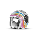 925 Sterling Silver Helmet Charm for Bracelets Fine Jewelry Women Pendant
