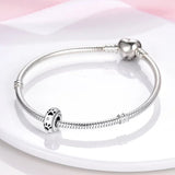 925 Sterling Silver Paw Print Charm for Bracelets Fine Jewelry Women