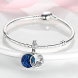925 Sterling Silver Mermaid Dangle Charm for Bracelets Fine Jewelry Women Pendant Necklace