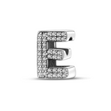 925 Sterling Silver A-Z Letter Charm for Bracelets Fine Jewelry Women