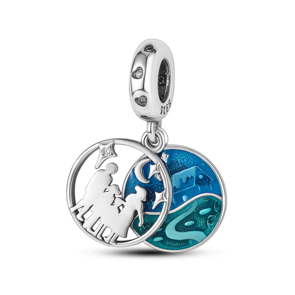 925 Sterling Silver Family Charm for Bracelets Fine Jewelry Women Pendant