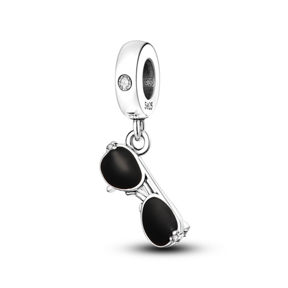 925 Sterling Silver Sunglasses Charm for Bracelets Fine Jewelry Women Pendant