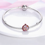 925 Sterling Silver Pomegranate Charm for Bracelets Fine Jewelry Women