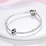 925 Sterling Silver Cat Spacer Charm for Bracelets Fine Jewelry Women