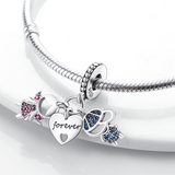 925 Sterling Silver Girl & Boy Charm for Bracelets Fine Jewelry Women