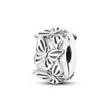925 Sterling Silver Butterfly Clip Charm for Bracelets Fine Jewelry Women Pendant