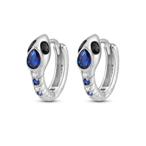 925 Sterling Silver Snake Hoop Earrings For Women Fashion Jewelry Gift