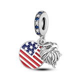 925 Sterling Silver USA Charm for Bracelets Fine Jewelry Women Pendant