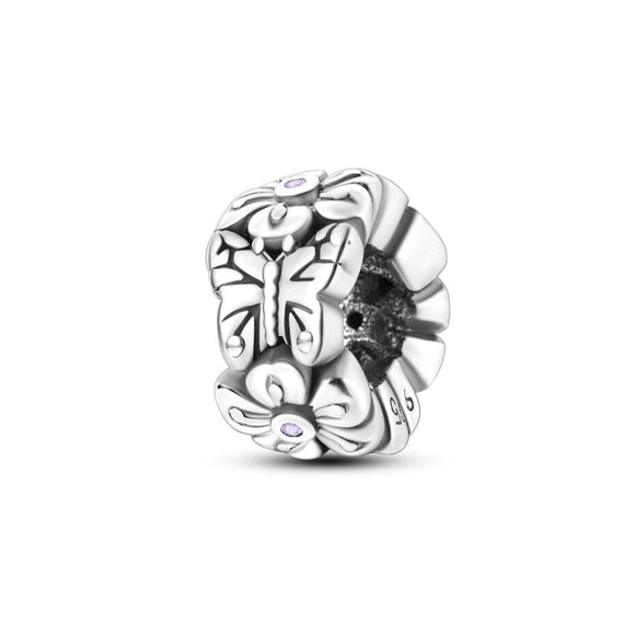 925 Sterling Silver Butterflies Charm for Bracelets Fine Jewelry Women Pendant