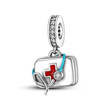 925 Sterling Silver Medical Dangle Charm for Bracelets Fine Jewelry Women