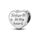 925 Sterling Silver Best Friends Charm for Bracelets Fine Jewelry Women