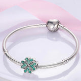 925 Sterling Silver Four-Leaf Clover Charm for Bracelets Fine Jewelry Women