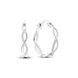 925 Sterling Silver Hoop Earrings for Women Fine Jewelry