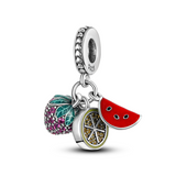 925 Sterling Silver Summer Fruit Charm for Bracelets Fine Jewelry Pendant Necklace