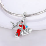 925 Sterling Silver Lighthouse Charm for Bracelets Fine Jewelry Women