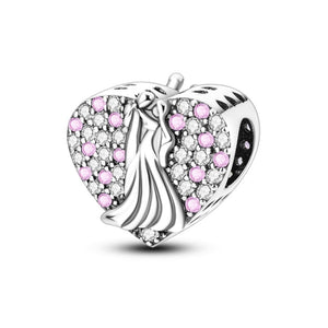 925 Sterling Silver Dancing Couple Charm for Bracelets Fine Jewelry Women Pendant