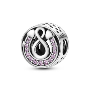 925 Sterling Silver Infinity Luck Charm for Bracelets Fine Jewelry Women