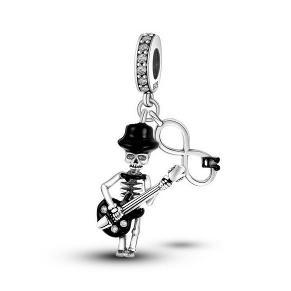 925 Sterling Silver Forever Music Charm for Bracelets Fine Jewelry Women
