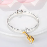 925 Sterling Silver Giraffe Charm for Bracelets Fine Jewelry Women