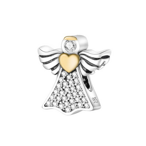 925 Sterling Silver Angel Charm for Bracelets Fine Jewelry Women