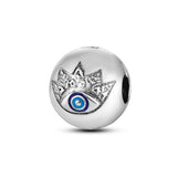 925 Sterling Silver Guarding Eye & Hand Charms for Bracelets Fine Jewelry Women Pendant