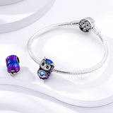 925 Sterling Silver Owl Charm for Bracelets Fine Jewelry Women Pendant