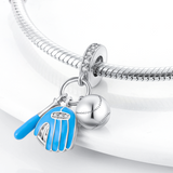 925 Sterling Silver Baseball Charm for Bracelets Fine Jewelry Women Pendant