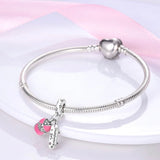 925 Sterling Silver Skater Girl Charm for Bracelets Fine Jewelry Women Pendant Necklace