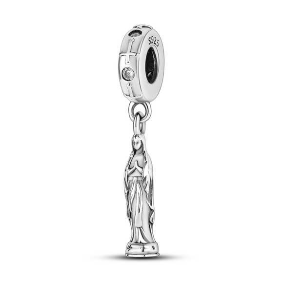 925 Sterling Silver Virgin of Guadalupe Charm for Bracelets Fine Jewelry Women Pendant