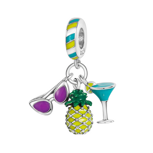 925 Sterling Silver Pineapple Charm for Bracelets Fine Jewelry Women