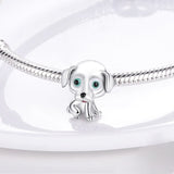 925 Sterling Silver Doggie Charm for Bracelets Fine Jewelry Women