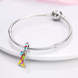 925 Sterling Silver Dog Puzzle Charm for Bracelets Fine Jewelry Women