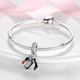 925 Sterling Silver Women's Accesories Dangle Charm for Bracelets Fine Jewelry Women Pendant Necklace
