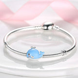 925 Sterling Silver Whale Charm for Bracelets Fine Jewelry Women